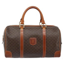 CELINE Macadam Canvas Hand Bag PVC Leather Brown Gold Auth 172968A-13