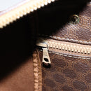 CELINE Macadam Canvas Hand Bag PVC Leather Brown Gold Auth 172968A-21