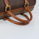 CELINE Macadam Canvas Hand Bag PVC Leather Brown Gold Auth 172968A-7