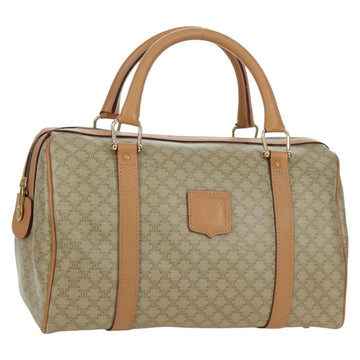 CELINE Macadam Canvas Hand Bag PVC Beige Gold Auth 172969V