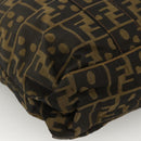 FENDI Zucca Canvas Tote Bag Brown Black Auth 172970-14