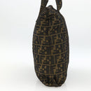 FENDI Zucca Canvas Tote Bag Brown Black Auth 172970-3