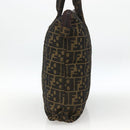 FENDI Zucca Canvas Tote Bag Brown Black Auth 172970-4