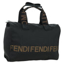 FENDI Hand Bag Nylon Black Silver Auth 172972V-1