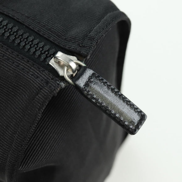 FENDI Hand Bag Nylon Black Silver Auth 172972V