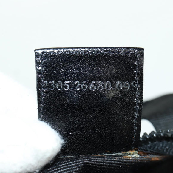 FENDI Hand Bag Nylon Black Silver Auth 172972V