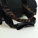 FENDI Hand Bag Nylon Black Silver Auth 172972V-7