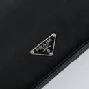 PRADA Tote Bag Nylon Black Silver Auth 172974-17