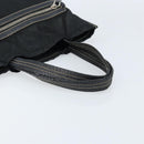 PRADA Tote Bag Nylon Black Silver Auth 172974-7
