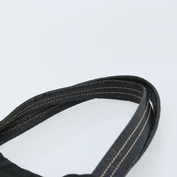 PRADA Tote Bag Nylon Black Silver Auth 172974