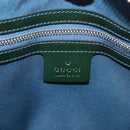 GUCCI Horsebit Hand Bag Patent leather Green Gold 145772 Auth 172977-18