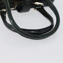 GUCCI Horsebit Hand Bag Patent leather Green Gold 145772 Auth 172977-7