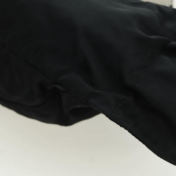 PRADA Gürteltasche Nylon Schwarz Silber Auth 172984V