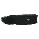 PRADA Gürteltasche Nylon Schwarz Silber Auth 172984V-1
