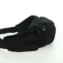PRADA Gürteltasche Nylon Schwarz Silber Auth 172984V-3