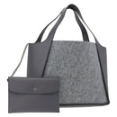Stella MacCartney Tote Bag polyester Gray Silver Auth 172985-1