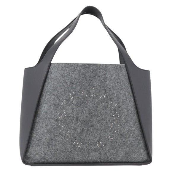 Stella MacCartney Tote Bag polyester Gray Silver Auth 172985