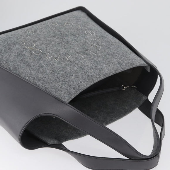 Stella MacCartney Tote Bag polyester Gray Silver Auth 172985