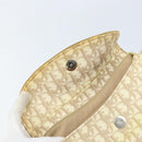 Christian Dior Trotter Canvas Chain Hand Bag PVC Beige Silver Auth 172988-10