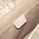 Christian Dior Trotter Canvas Chain Hand Bag PVC Beige Silver Auth 172988-19