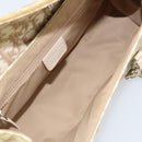 Christian Dior Trotter Canvas Chain Hand Bag PVC Beige Silver Auth 172988-11