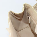 Christian Dior Trotter Canvas Chain Hand Bag PVC Beige Silver Auth 172988-21