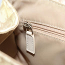 Christian Dior Trotter Canvas Chain Hand Bag PVC Beige Silver Auth 172988-22