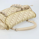 Christian Dior Trotter Canvas Chain Hand Bag PVC Beige Silver Auth 172988-6
