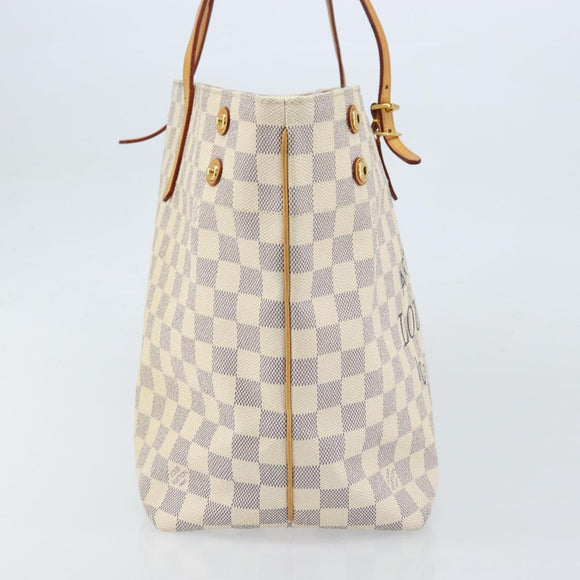 LOUIS VUITTON Damier Azur Cabas MM Shoulder Bag N41375 LV Auth 172990