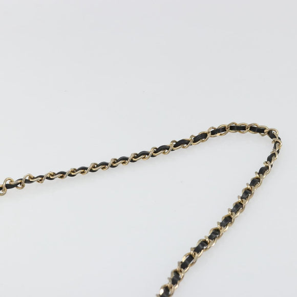 CHANEL Chain Shoulder Bag Patent leather Black Gold CC Auth 172993
