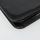 CHANEL Chain Shoulder Bag Patent leather Black Gold CC Auth 172993-16