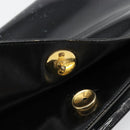 CHANEL Chain Shoulder Bag Patent leather Black Gold CC Auth 172993-12