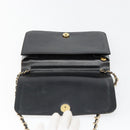 CHANEL Chain Shoulder Bag Patent leather Black Gold CC Auth 172993-21
