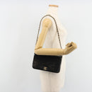 CHANEL Chain Shoulder Bag Patent leather Black Gold CC Auth 172993-30