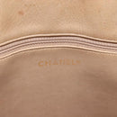 CHANEL Matelasse Chain Shoulder Bag Lamb Skin Beige Gold CC Auth 172997-17