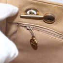CHANEL Matelasse Chain Shoulder Bag Lamb Skin Beige Gold CC Auth 172997-20