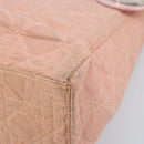 Christian Dior Lady Dior Hand Bag Nylon Pink Silver Auth 173001-8