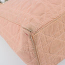 Christian Dior Lady Dior Hand Bag Nylon Pink Silver Auth 173001-15