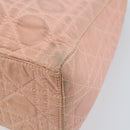Christian Dior Lady Dior Hand Bag Nylon Pink Silver Auth 173001-16