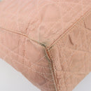 Christian Dior Lady Dior Hand Bag Nylon Pink Silver Auth 173001-17