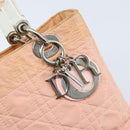 Christian Dior Lady Dior Hand Bag Nylon Pink Silver Auth 173001-18