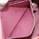 Christian Dior Lady Dior Hand Bag Nylon Pink Silver Auth 173001-23