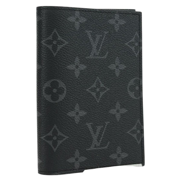 LOUIS VUITTON Monogram Eclipse Couverture Passpole NM Case M64501 Auth 173016S