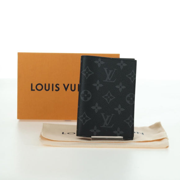 LOUIS VUITTON Monogram Eclipse Couverture Passpole NM Case M64501 Auth 173016S