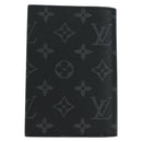 LOUIS VUITTON Monogram Eclipse Couverture Passpole NM Case M64501 Auth 173016S-2