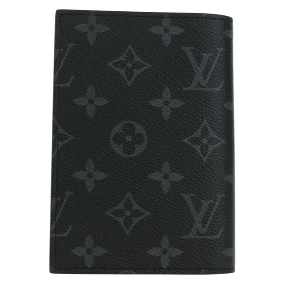 LOUIS VUITTON Monogram Eclipse Couverture Passpole NM Case M64501 Auth 173016S