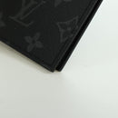 LOUIS VUITTON Monogram Eclipse Couverture Passpole NM Case M64501 Auth 173016S-14