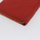 LOUIS VUITTON Monogram Empreinte Zippy Long Wallet Orange M60775 LV Auth 173020V-15