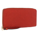 LOUIS VUITTON Monogram Empreinte Zippy Long Wallet Orange M60775 LV Auth 173020V-1