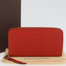 LOUIS VUITTON Monogram Empreinte Zippy Long Wallet Orange M60775 LV Auth 173020V-12